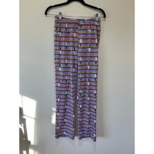 Peanuts Snoopy striped pajama pants womens XS lounge